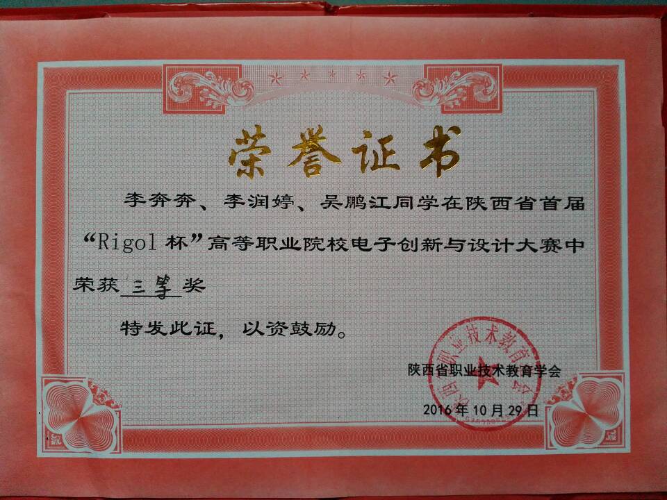 获奖证书